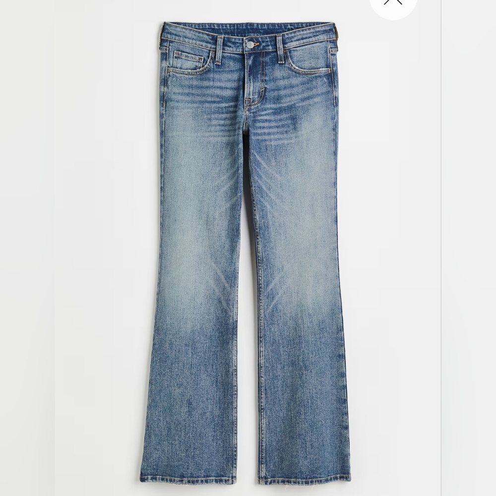🌞H&M Regular Waist Flared Blue Jeans 15" Waist